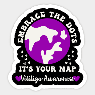 Vitiligo Awareness Embrace the Dots Vitiligo Acceptance Sticker